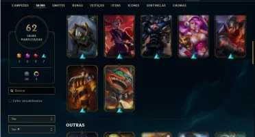 Conta prata 4 com 125 Champs e 62 Skins + 2 Ultimates