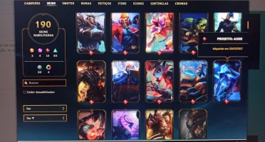 Conta LOL 190 skins negocio preço