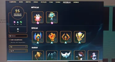 Conta LOL 190 skins negocio preço
