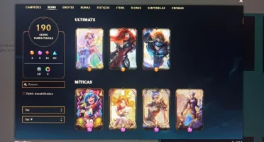 Conta LOL 190 skins negocio preço