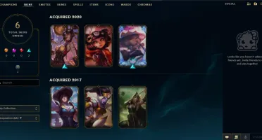 Conta LoL D1 - 41 champ - 6 skins Winrate bom