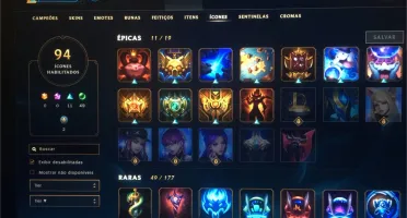CONTA LOL - GOLD I, 105 Champions 30 Skins