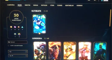 CONTA LOL - GOLD I, 105 Champions 30 Skins