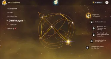 CHILDE + KEQING + JEAN + NINGGUANG C1 COM ARMA / AR 23 F2P