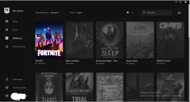Conta Epic games com 22 jogos + conta de fortnite com o pass