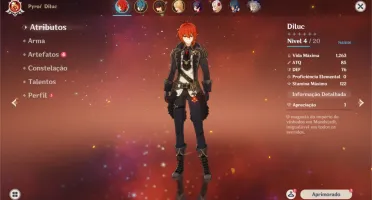 Conta Genshin AR7 Diluc