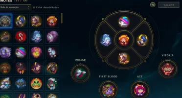 CONTA LOL 521 SKINS, LVL 303, TODOS CAMPEÕES.