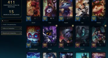 CONTA LOL 521 SKINS, LVL 303, TODOS CAMPEÕES.