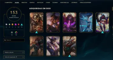 Conta Lol 100% Segura Full Acesso| 153 Skins | Lvl 382