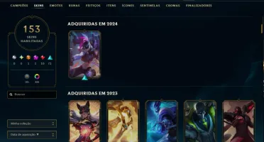Conta Lol 100% Segura Full Acesso| 153 Skins | Lvl 382
