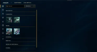 Unranked com 30 Champs e 2 Skins