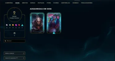 Unranked com 30 Champs e 2 Skins