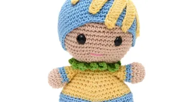 Bebê flor em amigurumi
