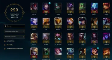 Conta Diamante; 107 Campeões; Skins raras.