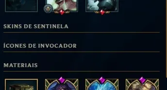Conta Diamante; 107 Campeões; Skins raras.