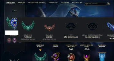 Conta Platina 1 com TODOS os champs e 128 Skins + 700k