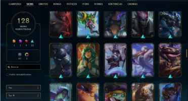Conta Platina 1 com TODOS os champs e 128 Skins + 700k