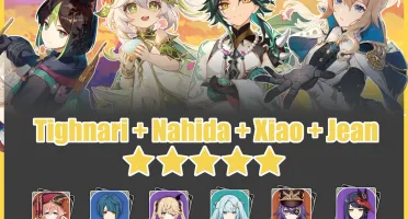 Nahida + Tighnari + Xiao + Jean