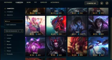 Conta ouro 3 com 150 champs e 73 skins + 52 Espolios