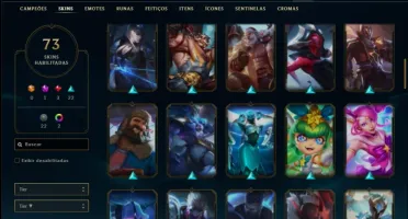 Conta ouro 3 com 150 champs e 73 skins + 52 Espolios