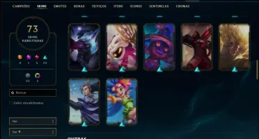 Conta ouro 3 com 150 champs e 73 skins + 52 Espolios