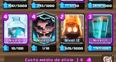 CR Level 12, Desafiante1+100k ouro troca de nice & 1k gemas