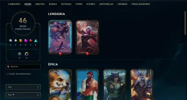 Unranked com 65 Champs e 46 Skins