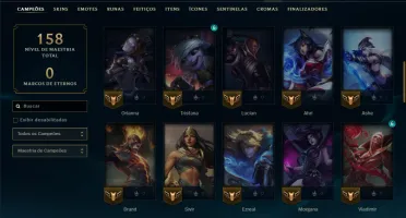 Unranked com 65 Champs e 46 Skins
