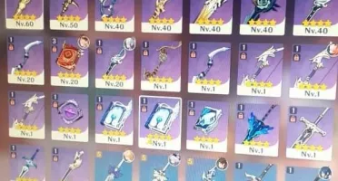 Conta GenshinAR45 + Zhongli + Hu Tao + Keqing + Qiqi + Ayaka