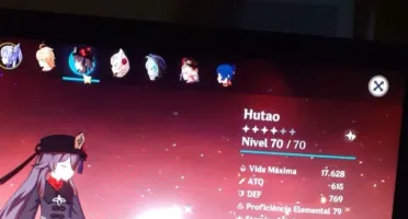 Conta GenshinAR45 + Zhongli + Hu Tao + Keqing + Qiqi + Ayaka
