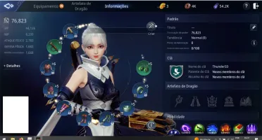 Conta MIR4 Arqueira LV 67 77k de poder