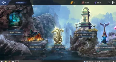 Conta MIR4 Arqueira LV 67 77k de poder