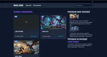 Mega Game PlayerOne/ Template Blogger