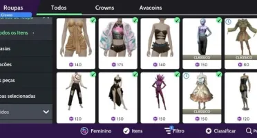 💫Conta Rica De Avakin Life Unisex Com Itens Em Crowns