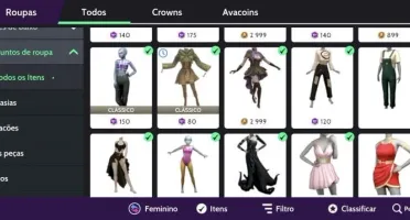 💫Conta Rica De Avakin Life Unisex Com Itens Em Crowns