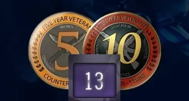 CONTA ANTIGA STEAM 13 ANOS MEDALHAS 5 E 10 ANOS DE SERVIÇO