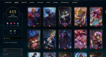 Conta League Of Legends 452 Skins
