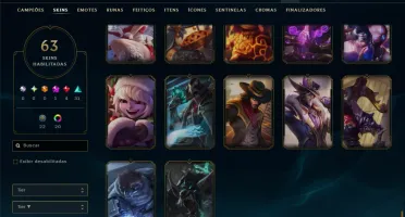 Esmeralda 2 com 120 Champs e 63 Skins ( ADC / SUP )