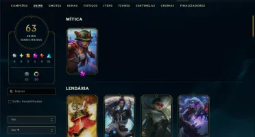 Esmeralda 2 com 120 Champs e 63 Skins ( ADC / SUP )