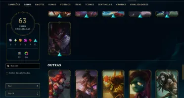 Esmeralda 2 com 120 Champs e 63 Skins ( ADC / SUP )