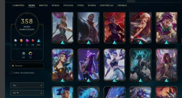 conta level 270 varias skins