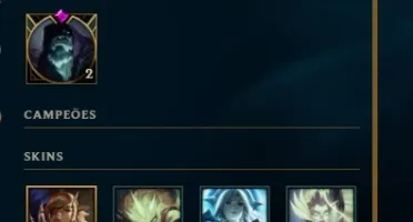 Conta league of legends com 98 skins