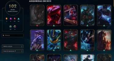 Conta league of legends com 98 skins