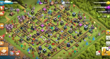 Clash of clans cv14 e heróis 70+