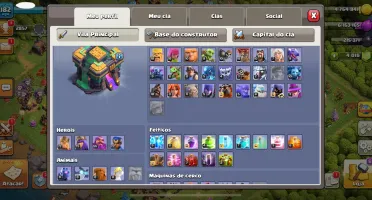 Clash of clans cv14 e heróis 70+