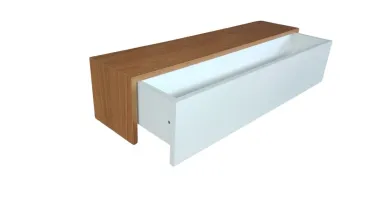 Aparador Freijó e Off White com Gaveta 50x15x15cm