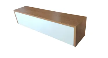 Aparador Freijó e Off White com Gaveta 50x15x15cm