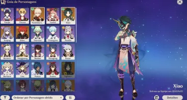 AR37 - Xiao com Jade + Kazuha + Diluc + Keqing + Falcão