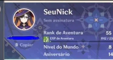 Xiao C1 + Lança de Jade + 8 personagens 5*