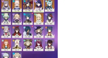 Conta genshin AR 46 5 char 5 estrelas / 2 armas 5 estrelas